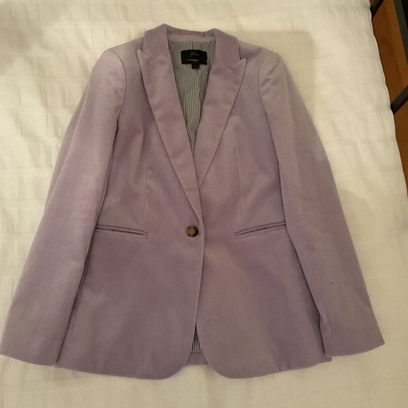 J Crew Lilac Velvet Parke Blazer - Picture 1 of 13